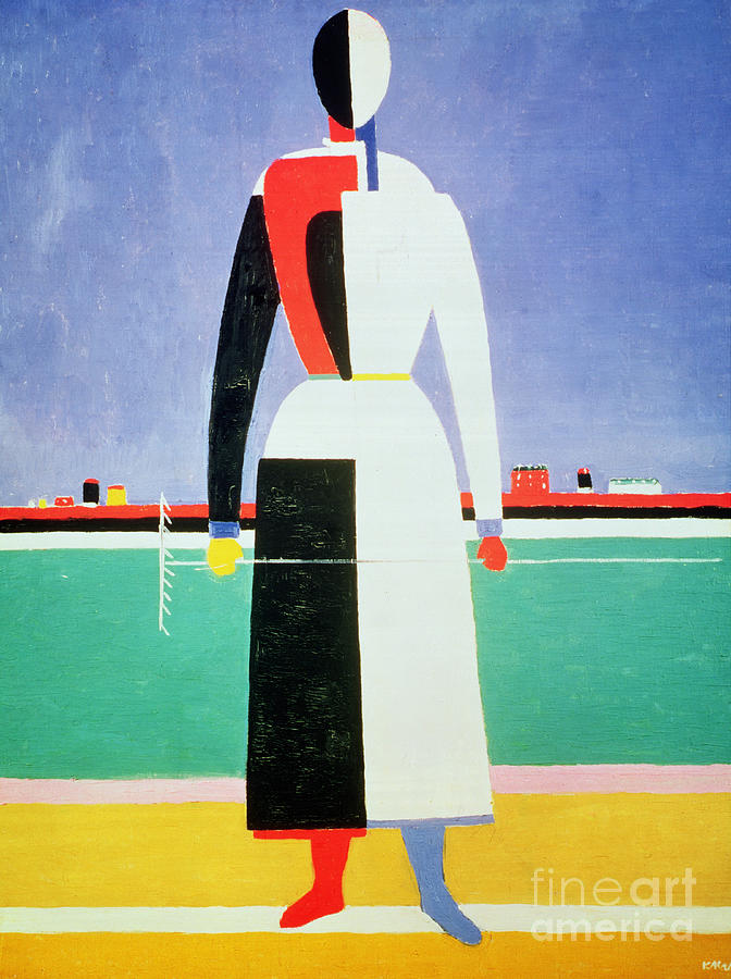 Moscow Painting - Woman with a Rake by Kazimir Severinovich Malevich