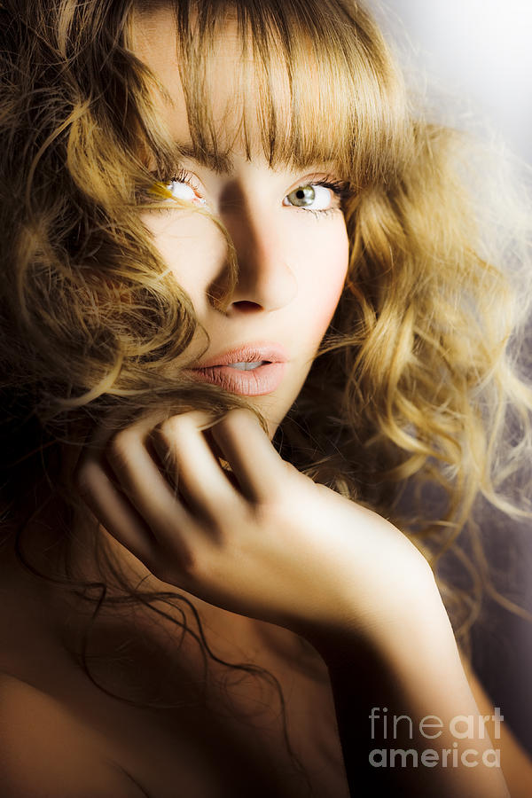 Woman with beautiful wavy hair Photograph by Jorgo Photography
