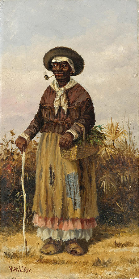 Woman with cane Painting by William Aiken Walker