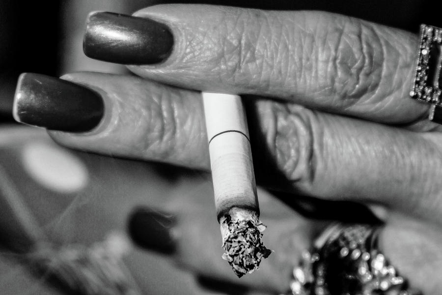 Woman with Cigarette Photograph by SR Green