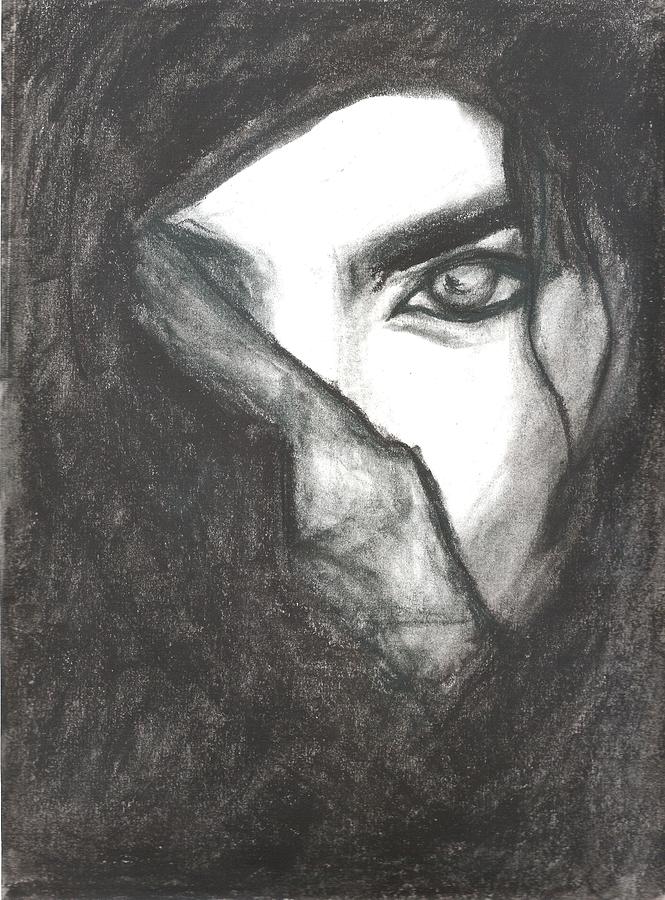 Woman with face covered Drawing by Regina WARRINER