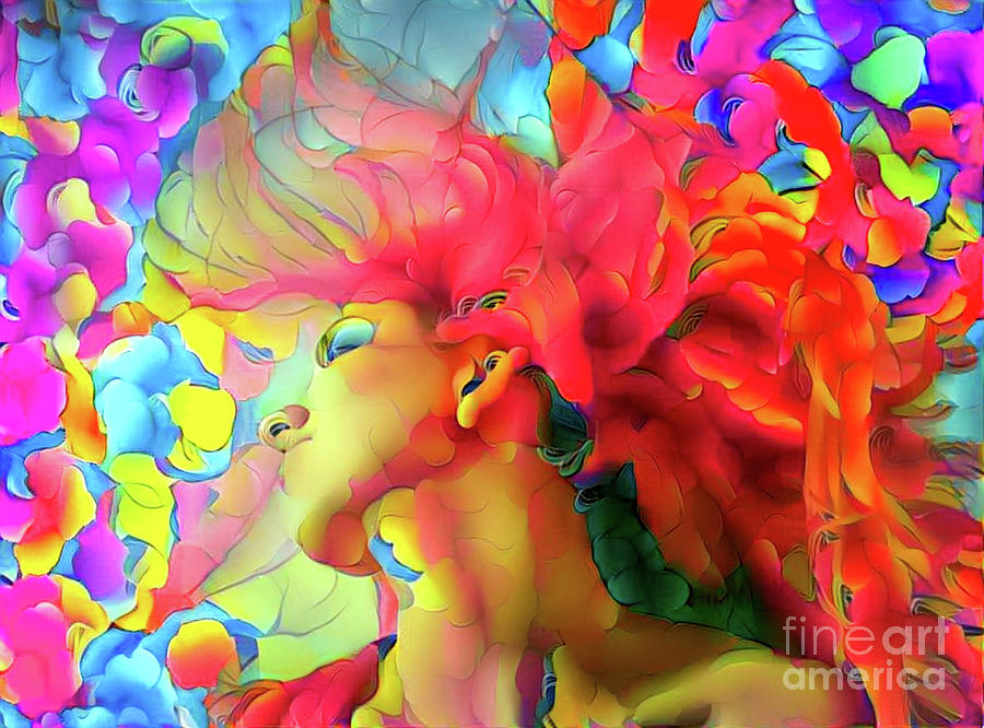 Woman with flowing hair 8 Digital Art by Amy Cicconi