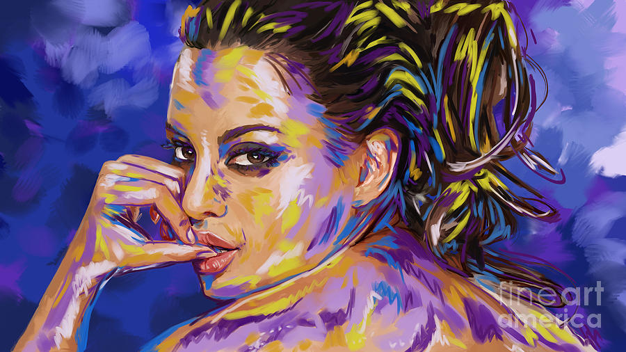 Woman With Hair Up More Color Painting by Tim Gilliland
