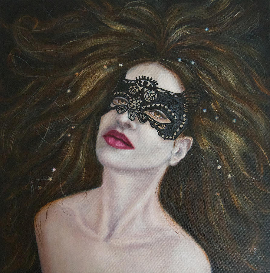 Woman with Pearls Painting by Iryna Oliinyk