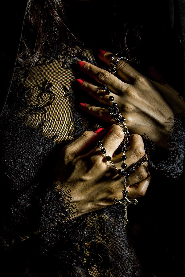 Woman Photograph - Woman with Rosary by Christopher Di Nunzio Woman Photograph - Woman with Rosary by Christopher Di Nunzio