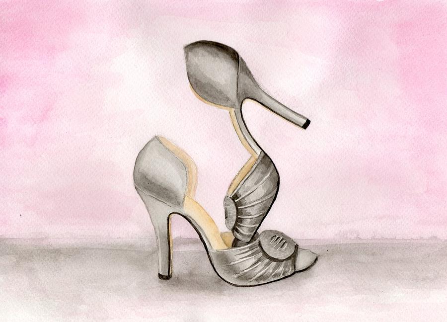 Woman's right to shoes Painting by Eniko Tanyi - Fine Art America