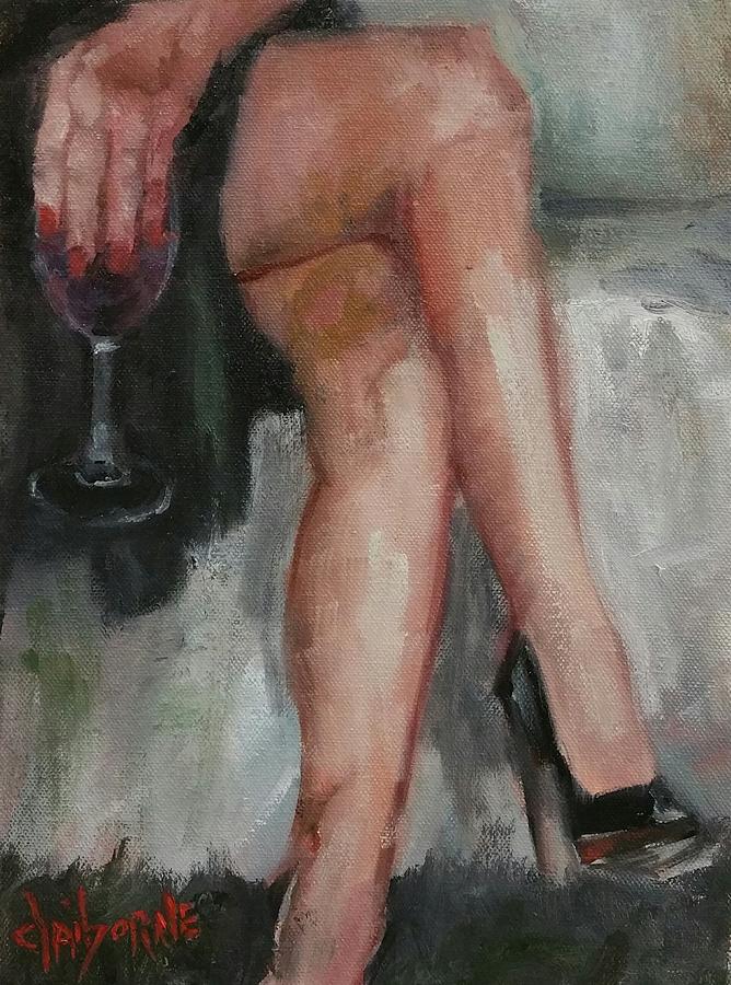 Wine Painting - Women and their Wine 1 by Claiborne Hemphill-Trinklein