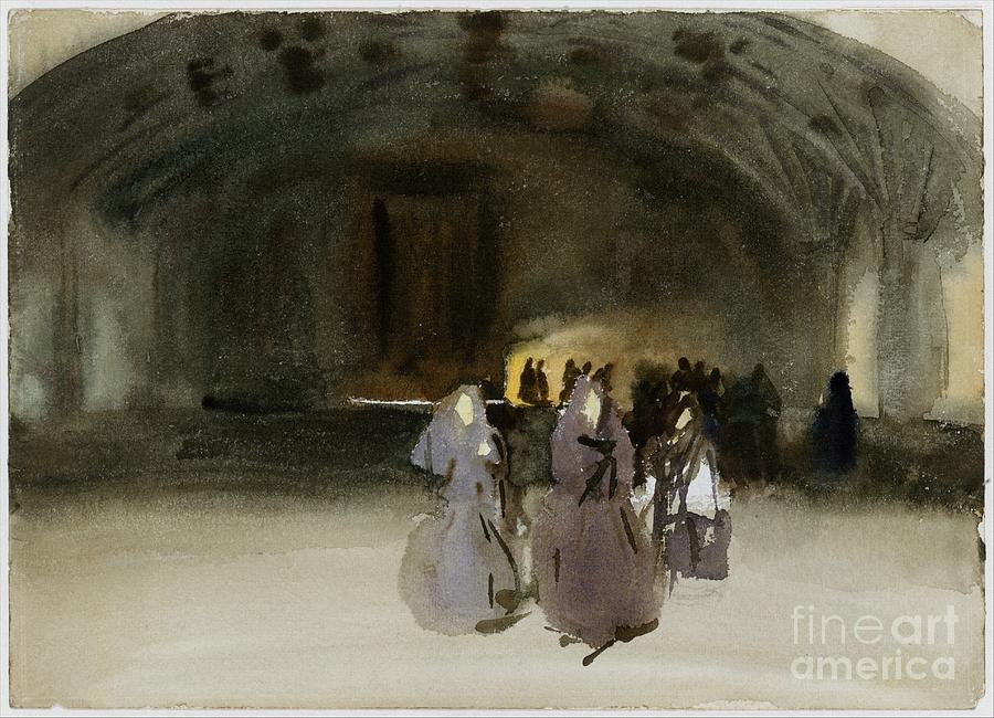 John Singer Sargent Painting - Women Approaching by Celestial Images
