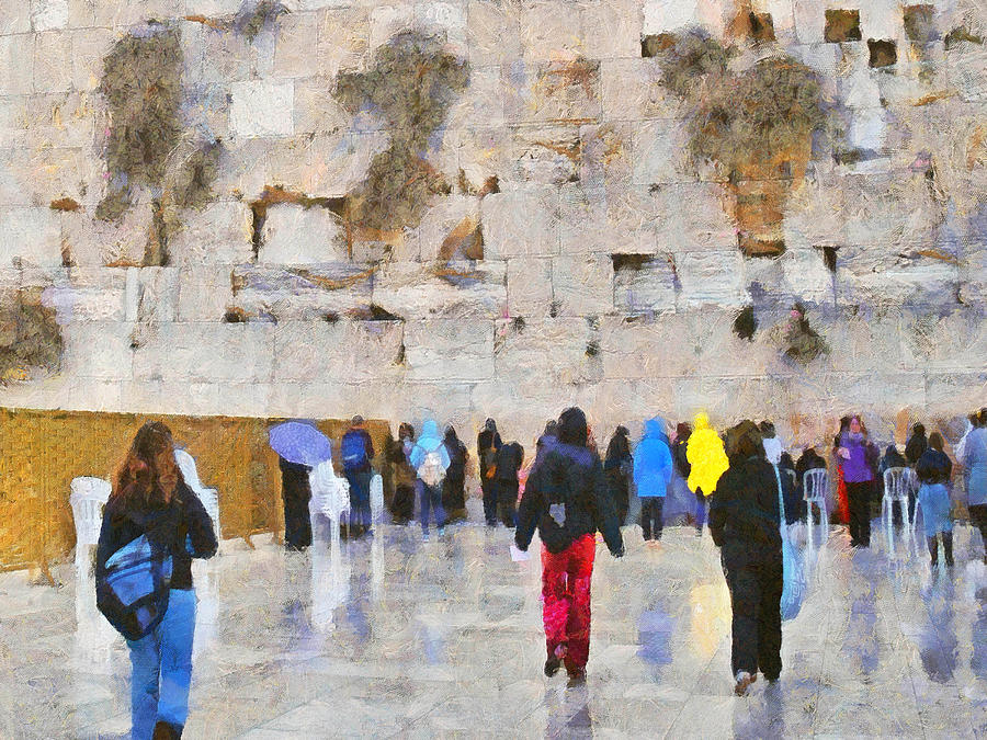 Women at the Wall Digital Art by Digital Photographic Arts