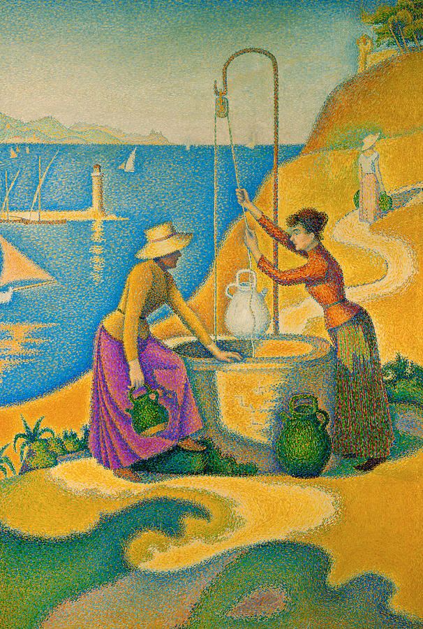 Women at the Well Painting by Paul Signac