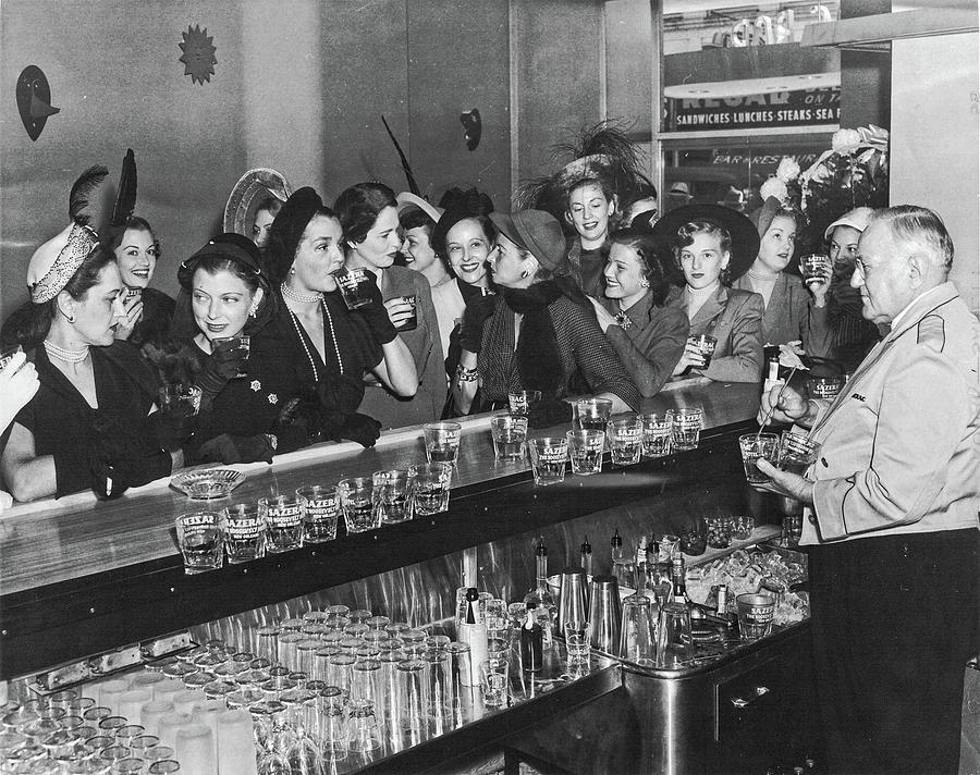 Women First admitted to drink at bars in New Orleans - 1949  Photograph by Doc Braham