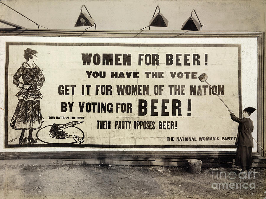 Women for Beer Billboard  Photograph by Jon Neidert