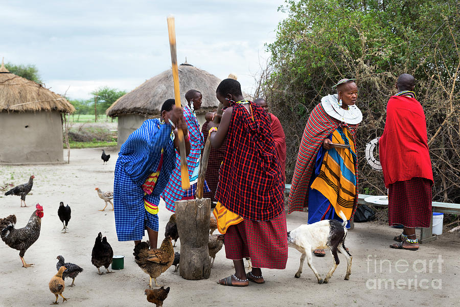 Women in a Maasai village in Tanzania Photograph by RicardMN Photography