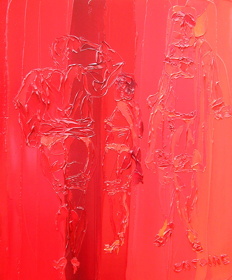 Women in Red 1 Painting by Valerie Catoire
