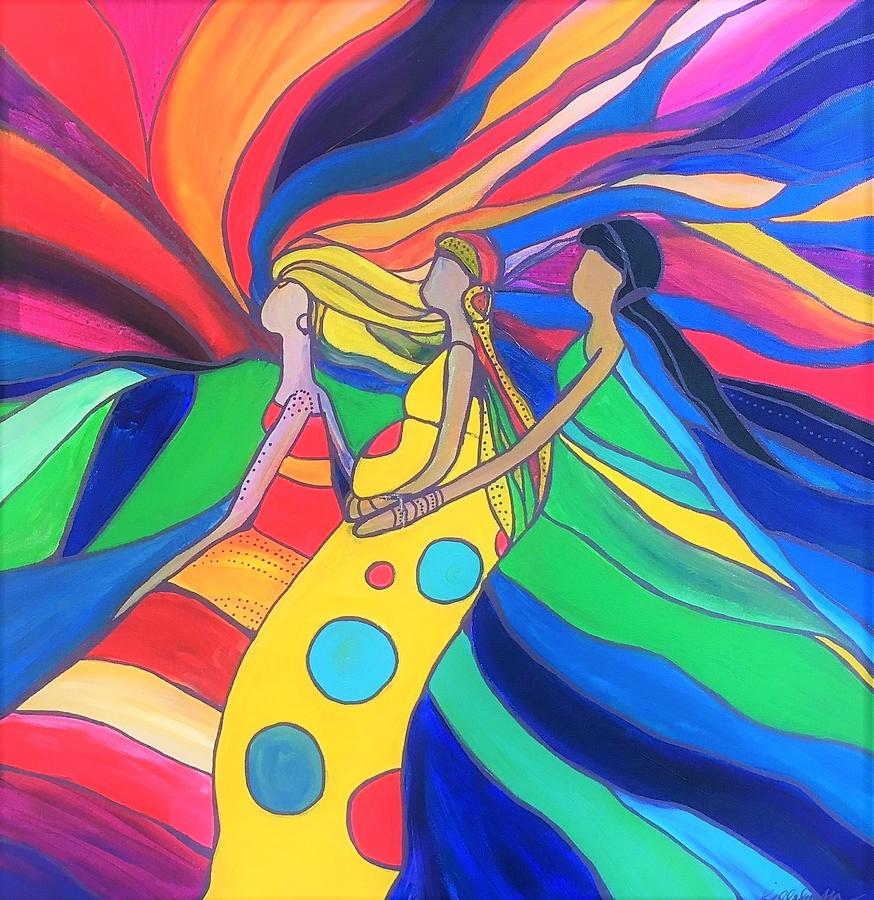 Abstract Painting - Women of Courage 8 by Kelly Simpson Hagen