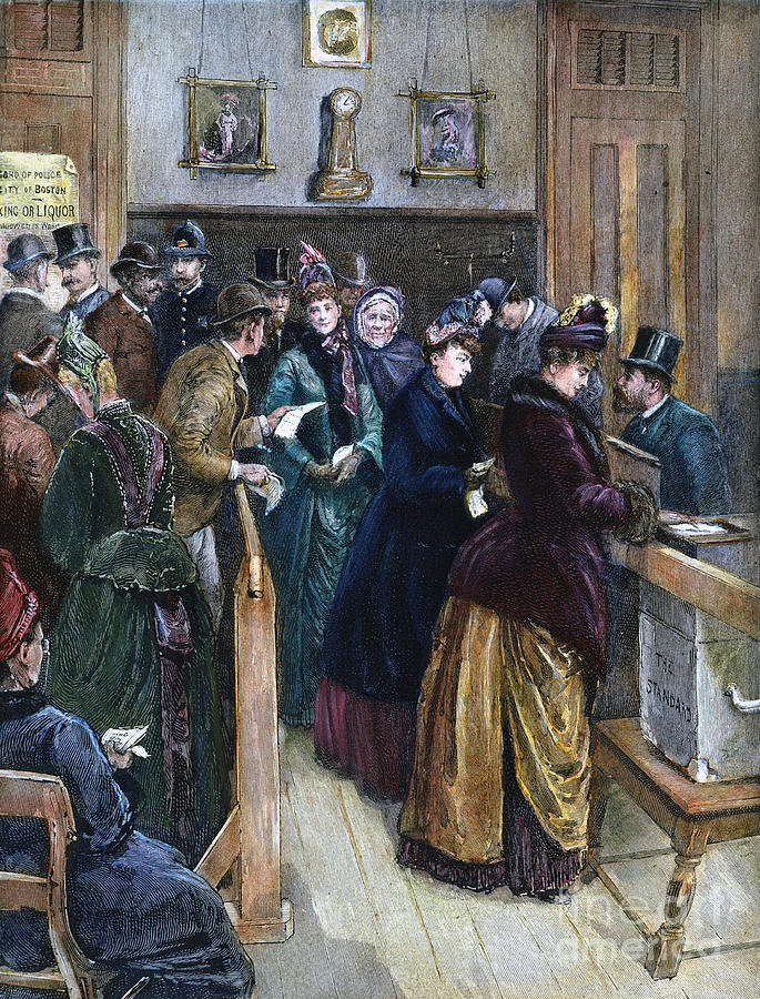 Women Voting, 1888 Photograph by Granger