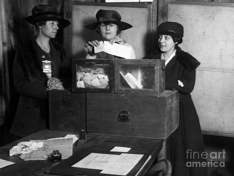WOMEN VOTING, c1917 Photograph by Granger