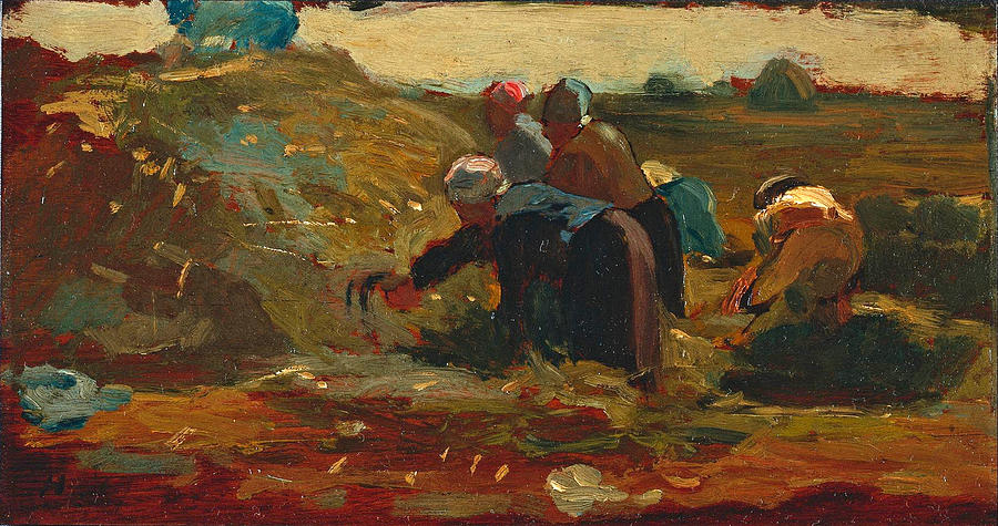Women Working in a Field Painting by Winslow Homer
