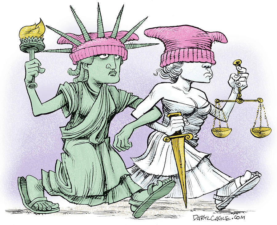Women's March on Washington Drawing by Daryl Cagle