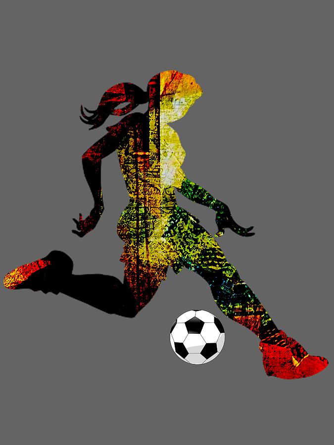 Womens Soccer Collection Mixed Media by Marvin Blaine