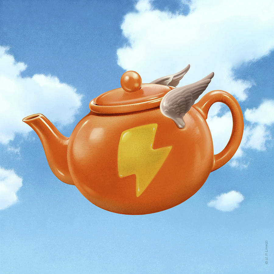Wonder Teapot Mixed Media by Udo Linke
