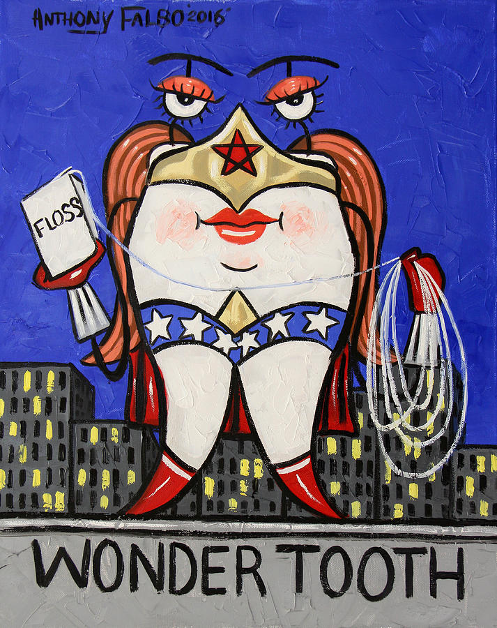 Wonder Tooth Painting by Anthony Falbo