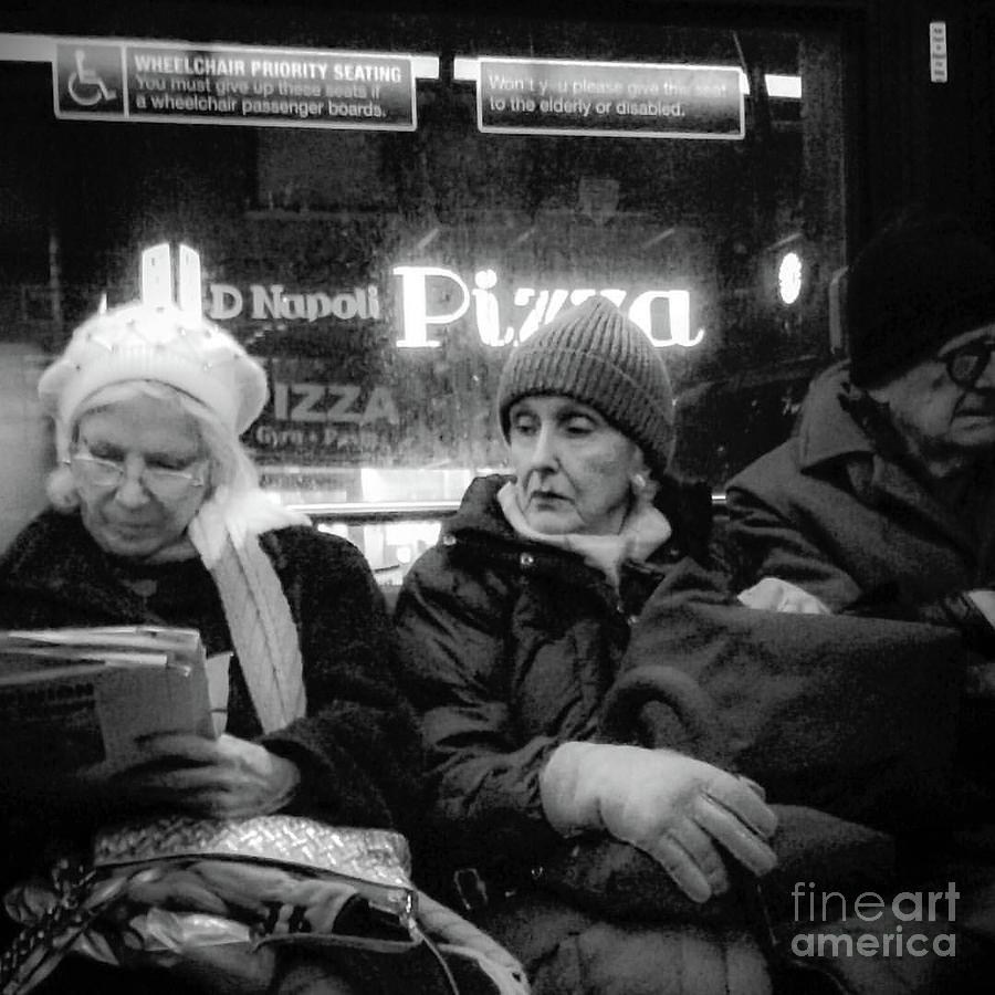 Wonder What Happened Today - New York City Bus Photograph by Miriam Danar