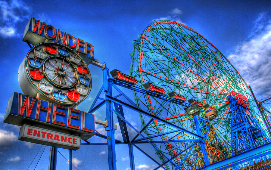 Ferris Wheel Photograph - Wonder Wheel by Bryan Hochman