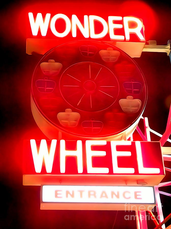 Wonder Wheel Entrance Photograph by Ed Weidman