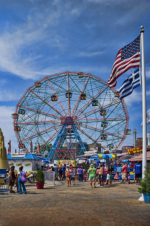 Wonder Wheel in Coney Island New York Photograph by David Smith