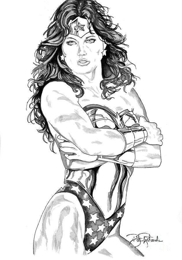 Wonder Woman 1 Drawing by Bill Richards