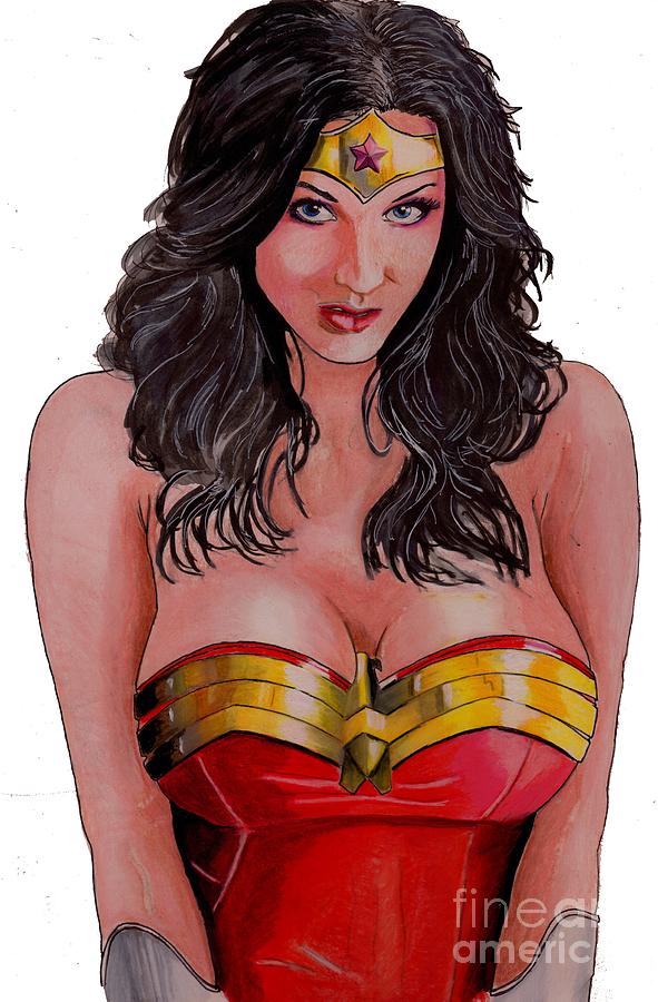 Wonder Woman 3 Drawing by Bill Richards