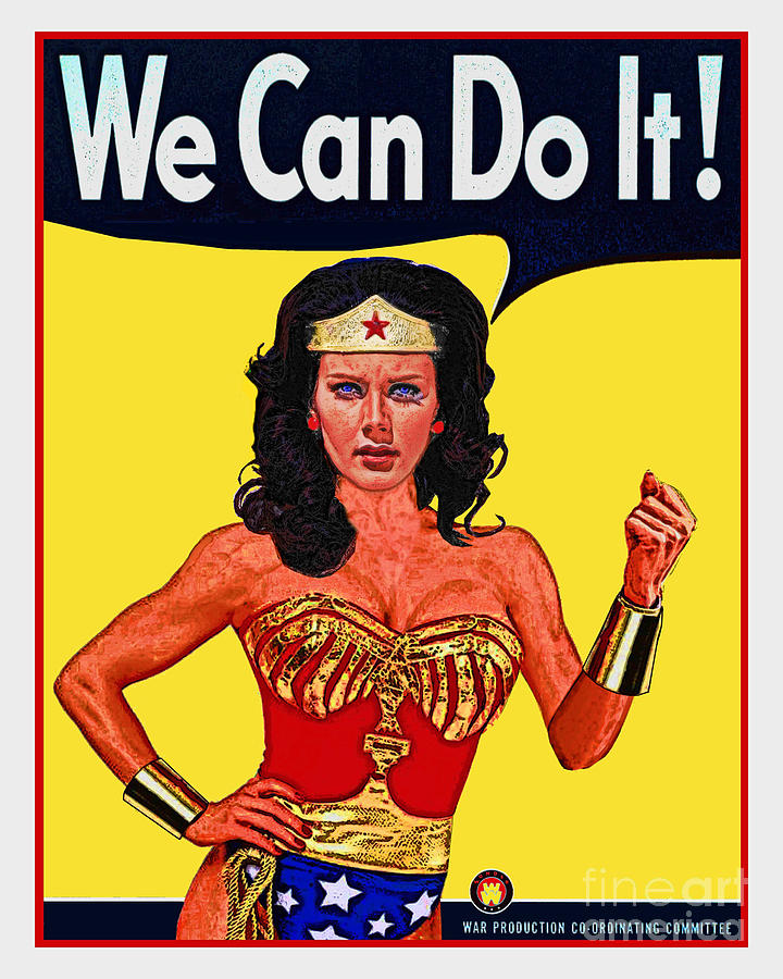Wonder Woman Can Do It 2 Digital Art by David Caldevilla