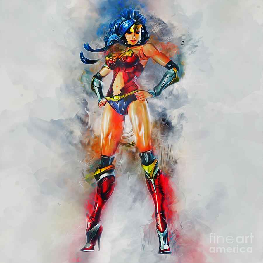 Wonder Woman Digital Art by Ian Mitchell