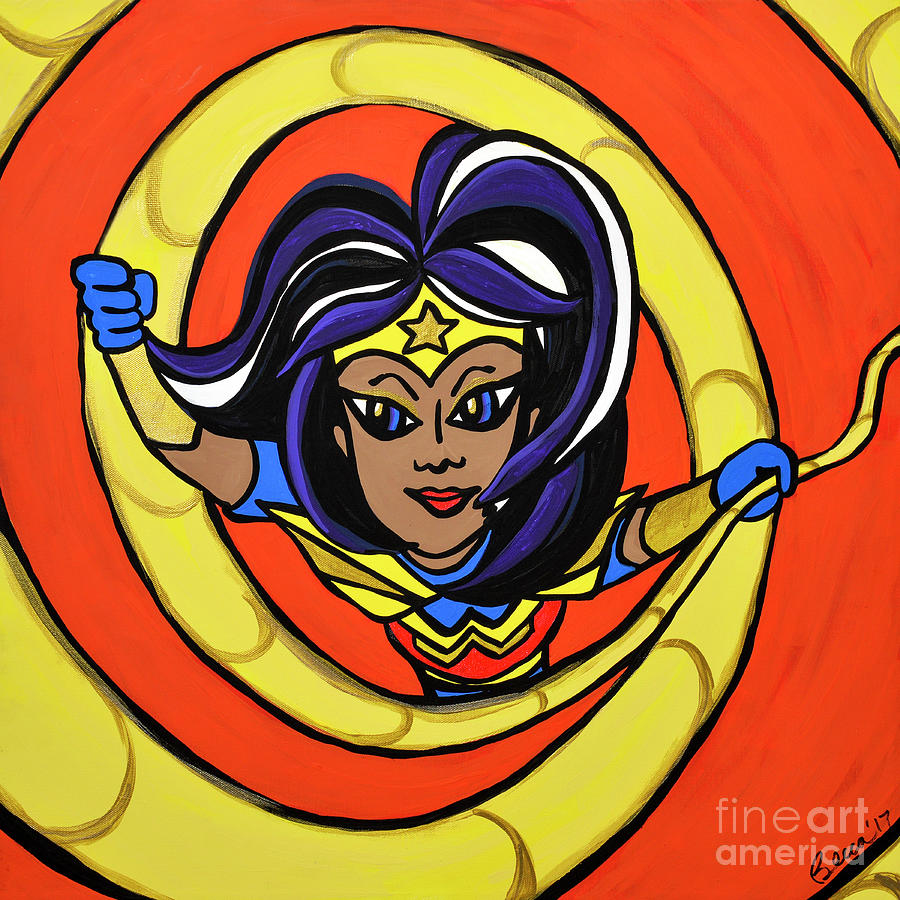 Wonder Woman Painting by Rebecca Weeks