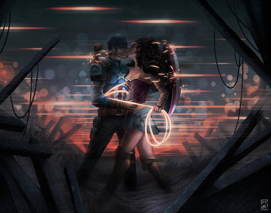 Wonder Woman Digital Art - Wonderful Captain by Matt Akin