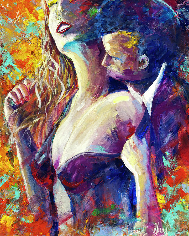 Erotic Painting - Wonderful Tonight Couple Making Love by Gray Artus