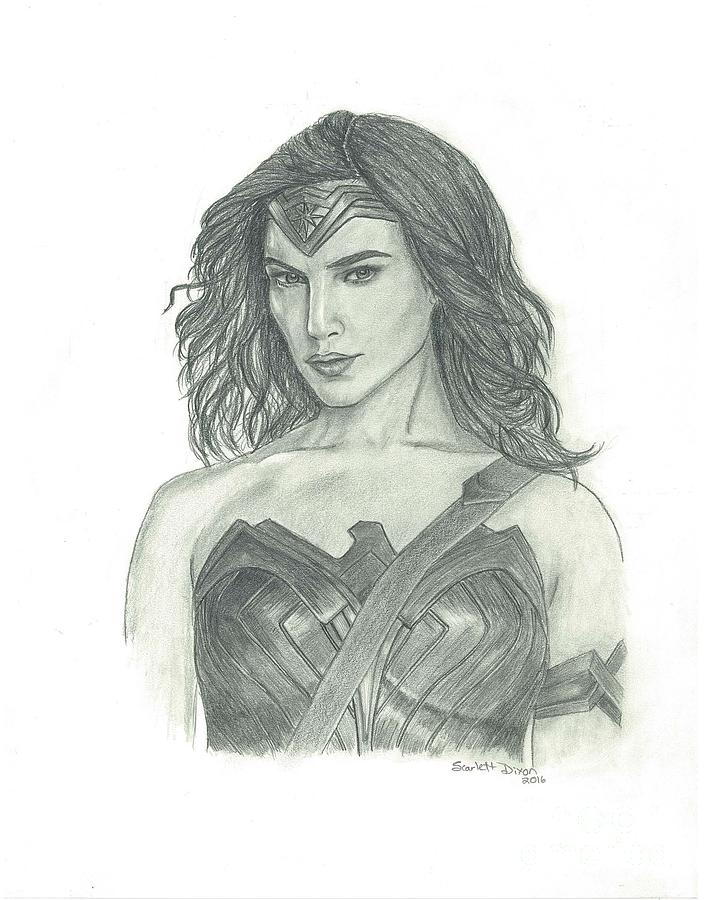 Wonder Woman Drawing - WonderGal by Scarlett Dixon
