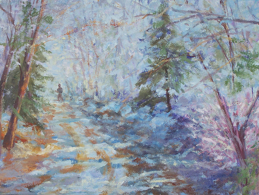 Winter Painting - Wonderland by Alicia Drakiotes