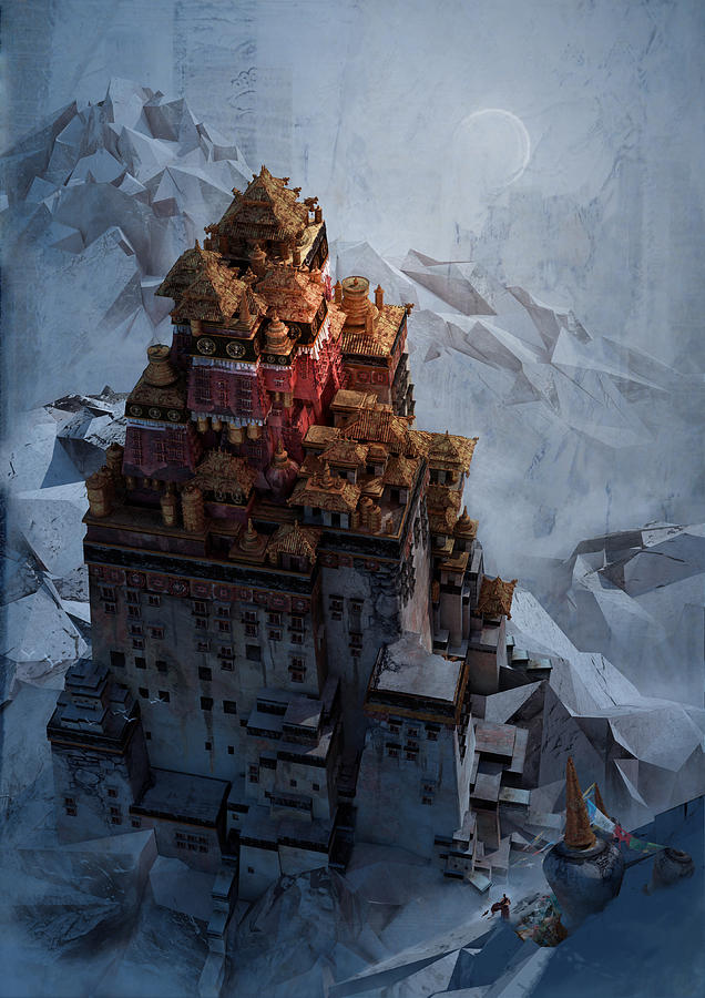 Wonders Holy Temple Digital Art by Te Hu