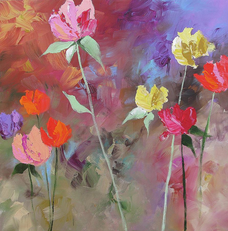 Abstract Painting - Wonders Of Spring by Linda Monfort