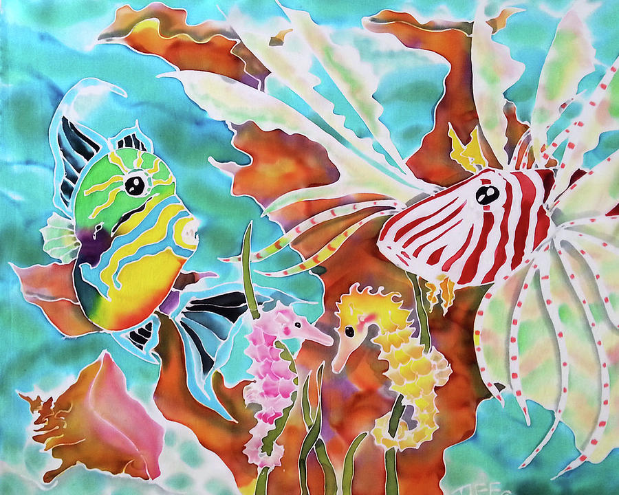 Reef Fish Painting - Wonders Of The Sea by Tiff Reef Fish Painting - Wonders Of The Sea by Tiff