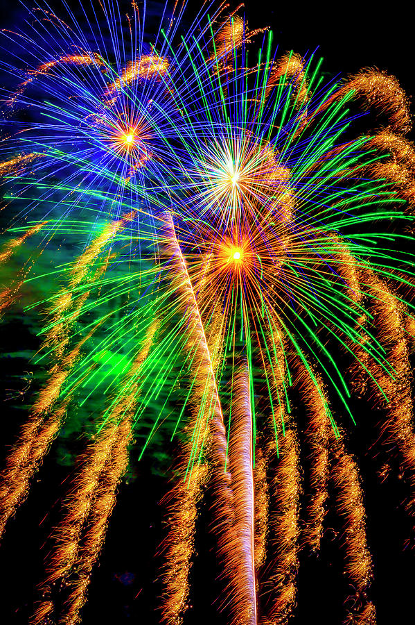 Wondrous Fireworks Photograph by Garry Gay