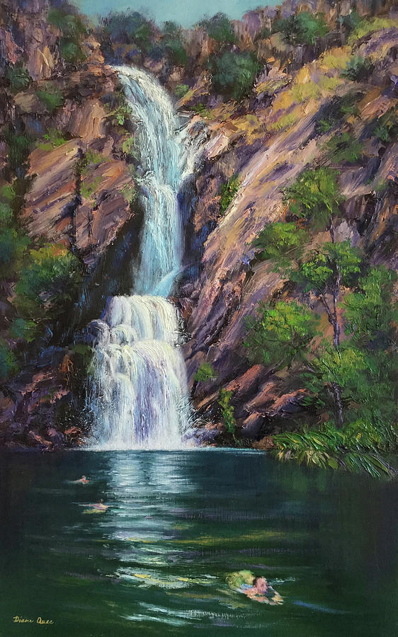 Waterfall Painting - Wongi Falls Litchfield Northern Territory by Diane Quee