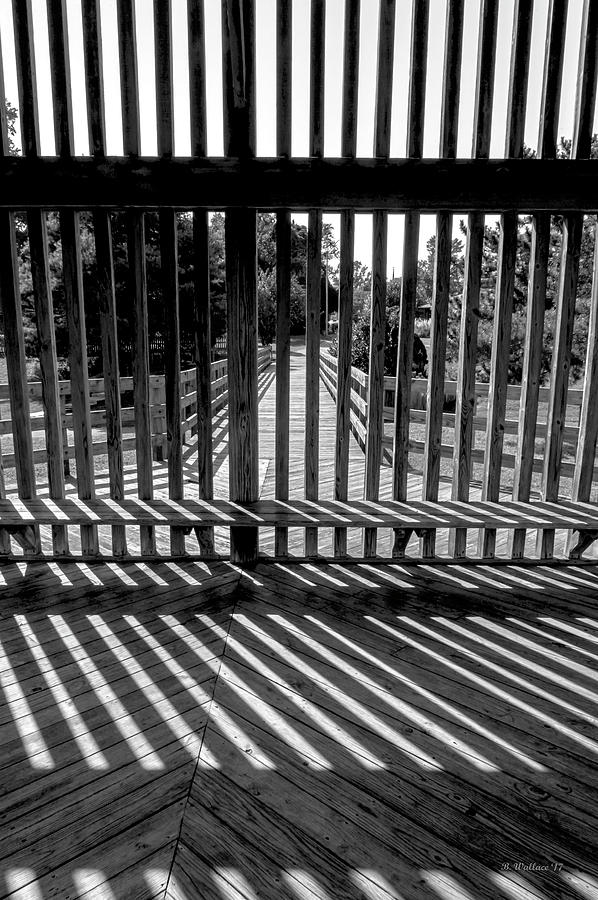 Wood And Shadows - BW Photograph by Brian Wallace