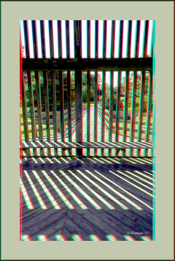 Wood And Shadows - Use Red-Cyan filtered 3D Glasses Photograph by Brian Wallace
