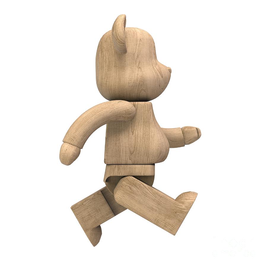 Wood Bear Brick Digital Art by Wood Bear Brick Pixels