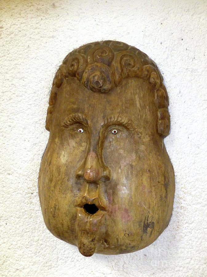 Wood Carved Face Photograph by Francesca Mackenney
