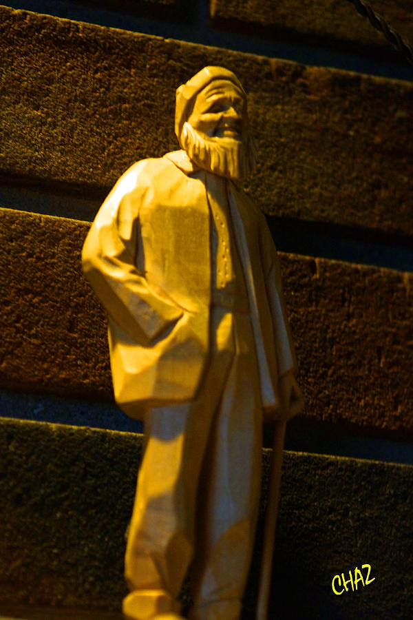 Wood Carving - The Old Sea Captain Photograph by CHAZ Daugherty