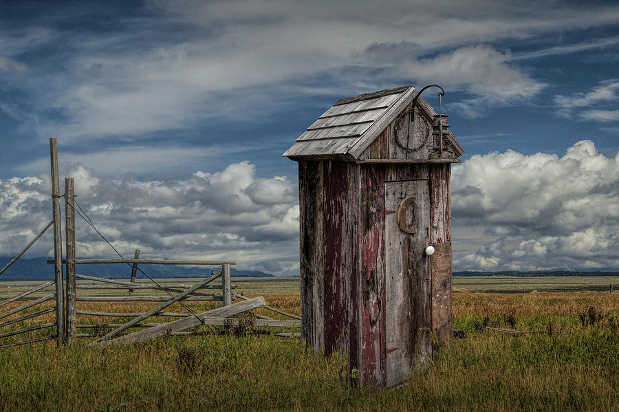 Wood Outhouse out West Photograph by Randall Nyhof